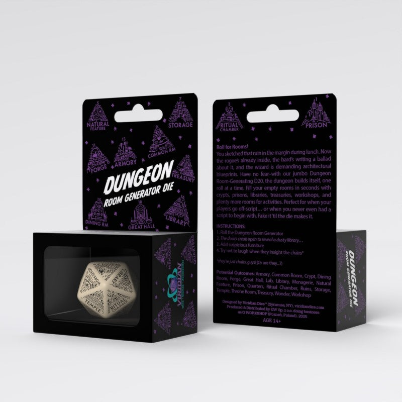 Dungeon Generator Die: Beige&Black (Preorder)
