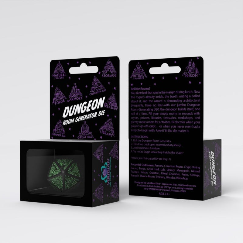 Dungeon Generator Die: Black&Green (Preorder)