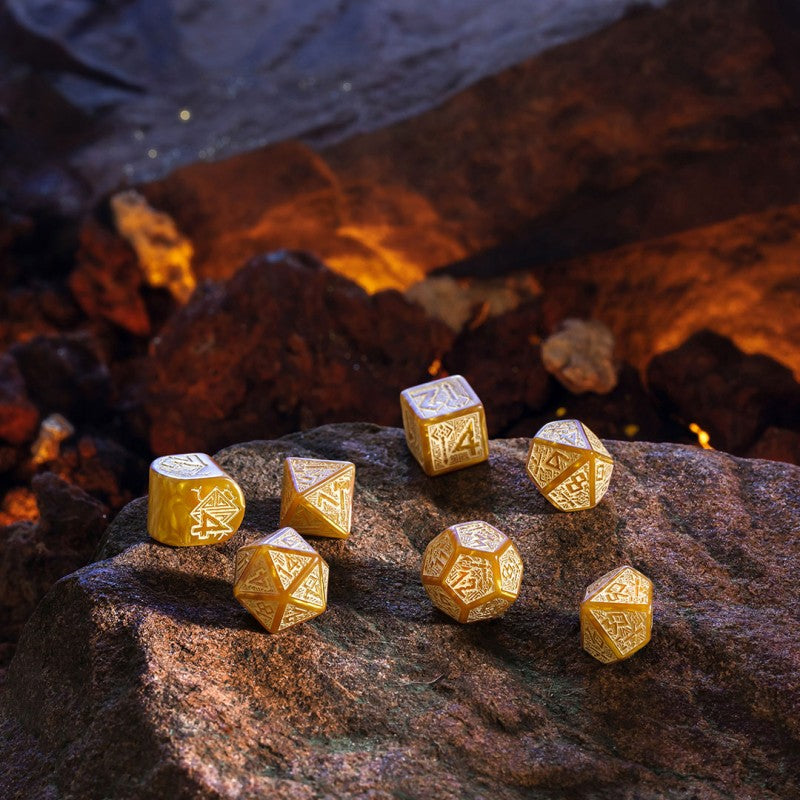 Dwarven Modern Dice Set: Gold (Preorder)