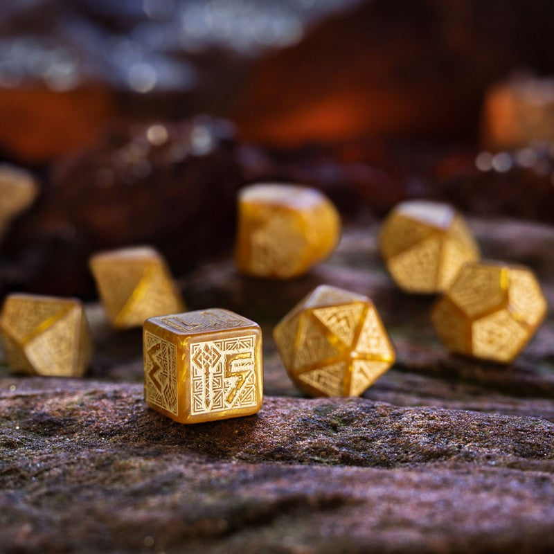 Dwarven Modern Dice Set: Gold (Preorder)