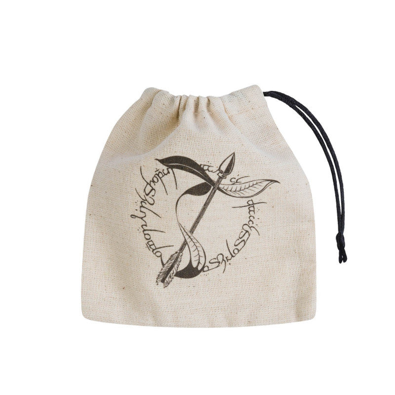 Elvish Beige & black Basic Dice Bag (Preorder)