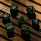 Elvish Black & glow-in-the-dark Dice Set (Preorder)
