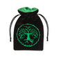 Forest Black & green Velour Dice Bag (Preorder)