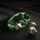 Forest Black & green Velour Dice Bag (Preorder)