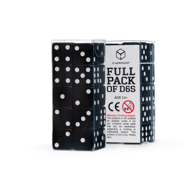 Full Pack of D6s: Black&White (Preorder)