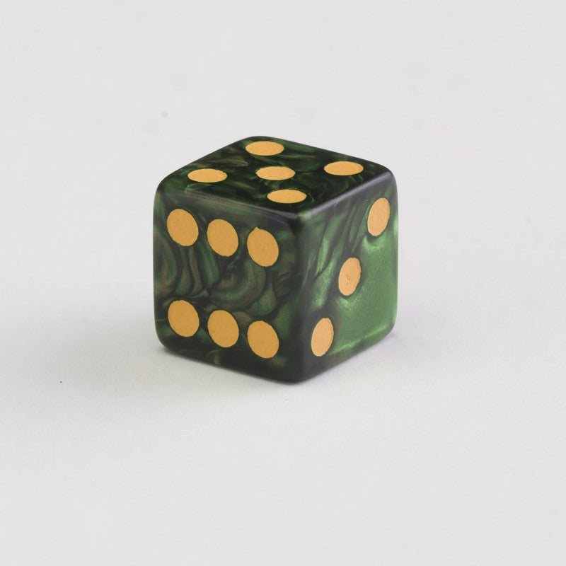 Full Pack of D6s: Bottle green & Gold (Preorder)