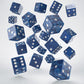Full Pack of D6s: Cobalt&White (Preorder)
