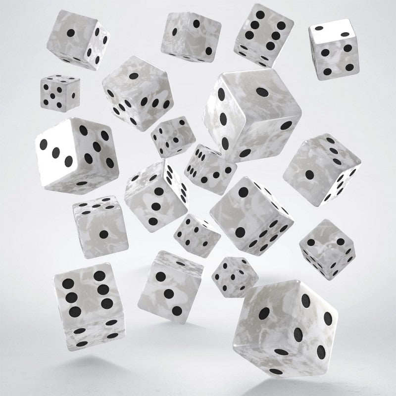 Full Pack of D6s: Pearl&Black (Preorder)