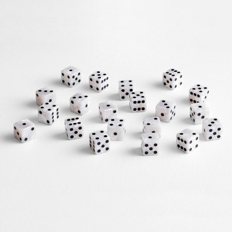 Full Pack of D6s: Pearl&Black (Preorder)
