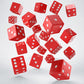 Full Pack of D6s: Red&White (Preorder)
