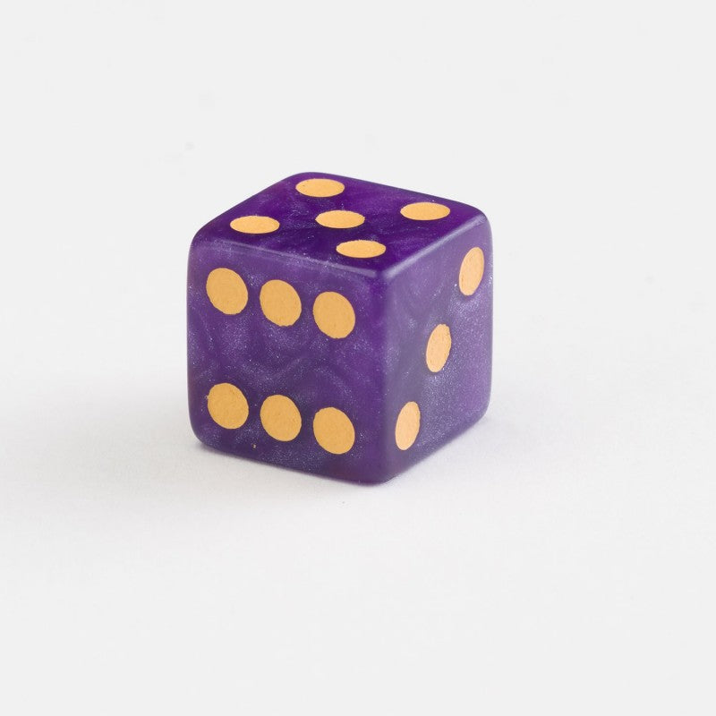 Full Pack of D6s: Shimmering Purple & Gold (Preorder)