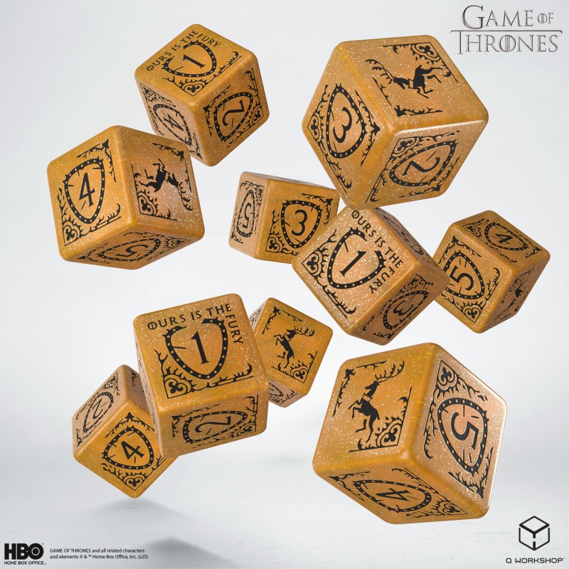 Game of Thrones. Baratheon 10xD6 Dice Set. (Preorder)