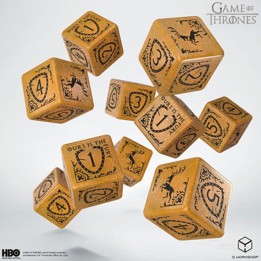 Game of Thrones. Baratheon 10xD6 Dice Set. (Preorder)