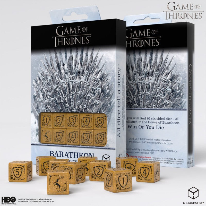 Game of Thrones. Baratheon 10xD6 Dice Set. (Preorder)
