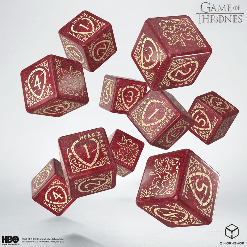Game of Thrones. Lannister 10xD6 Dice Set. (Preorder)