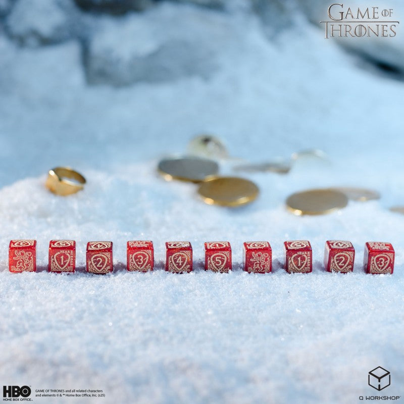 Game of Thrones. Lannister 10xD6 Dice Set. (Preorder)