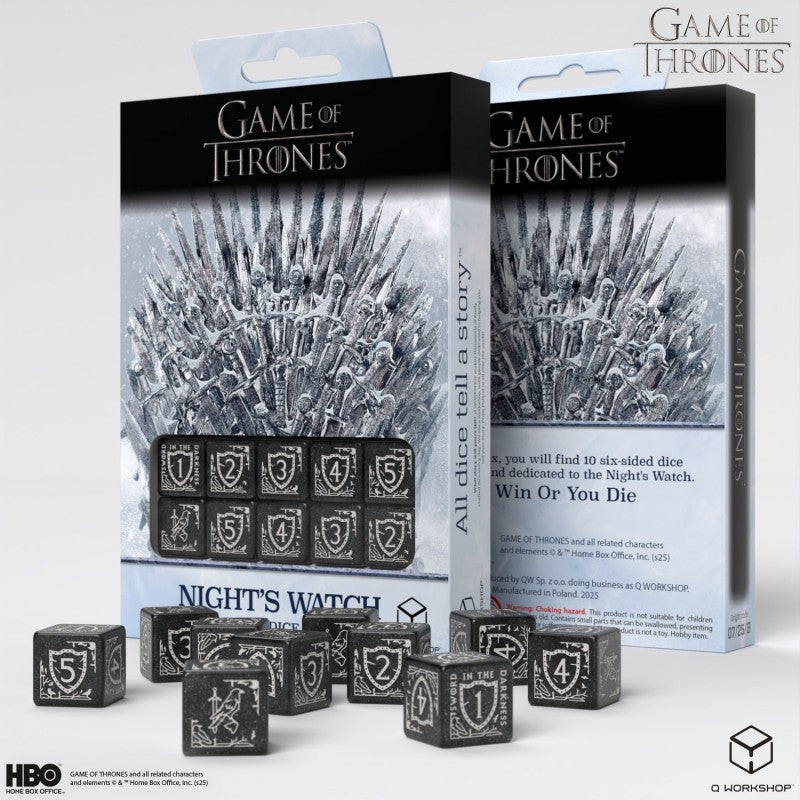 Game of Thrones. Night's Watch 10xD6 Dice Set. (Preorder)