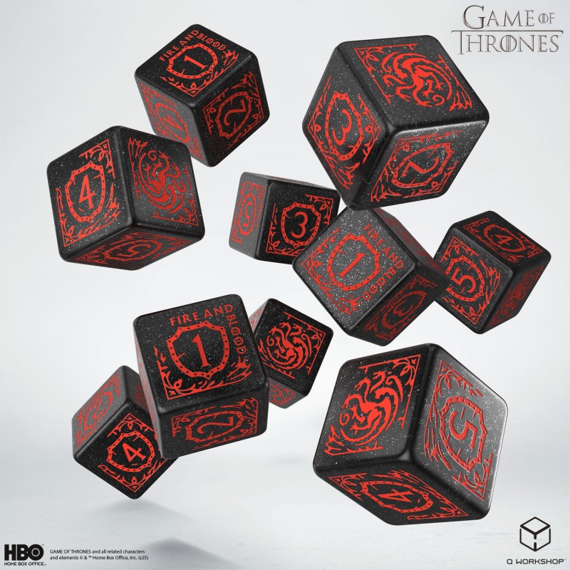 Game of Thrones. Targaryen 10xD6 Dice Set. (Preorder)