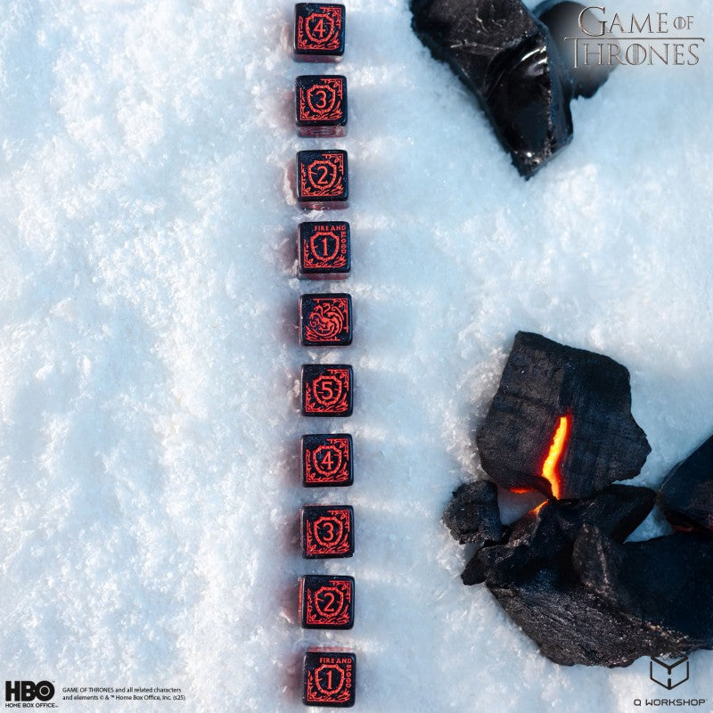 Game of Thrones. Targaryen 10xD6 Dice Set. (Preorder)