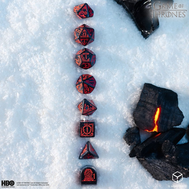 Game of Thrones. Targaryen Dice Set. (Preorder)