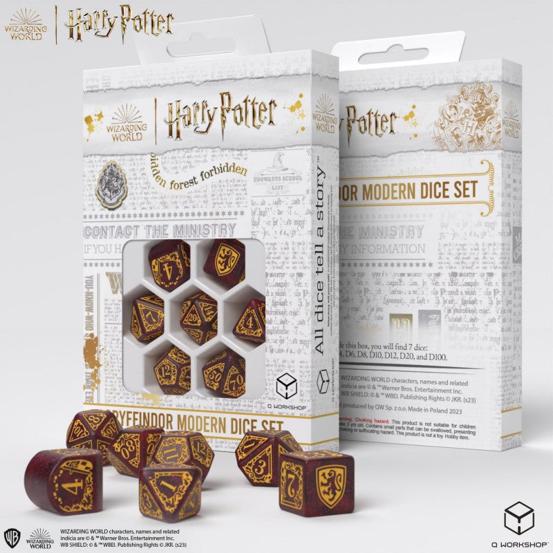 Harry Potter. Gryffindor Modern Dice Set - Red (Preorder)