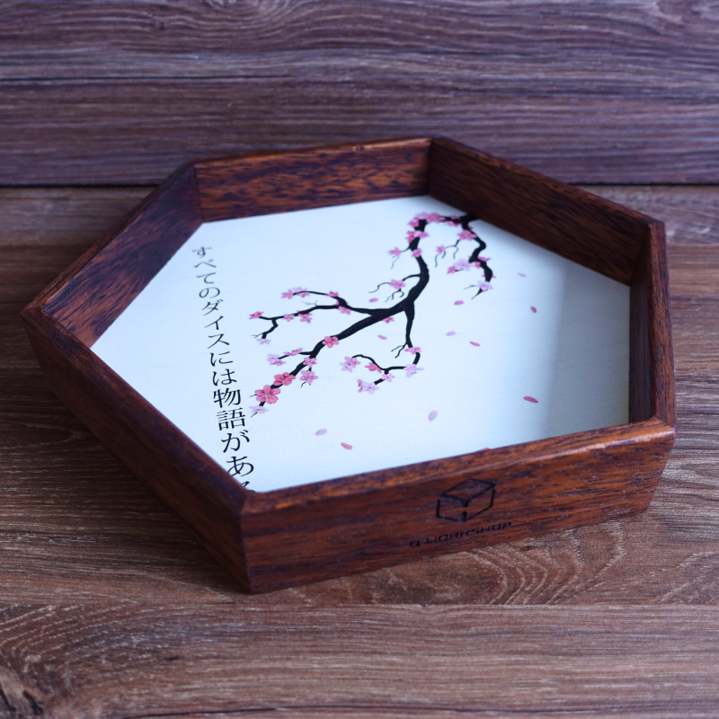 Kanji Wooden Dice Tray (Preorder)