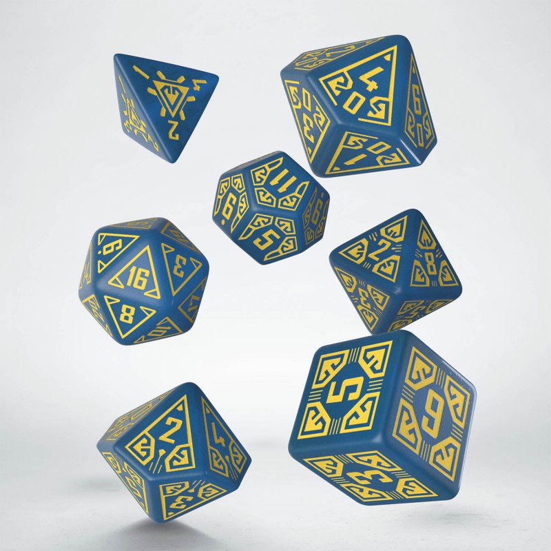 Arcade Blue & yellow Dice Set (Preorder)