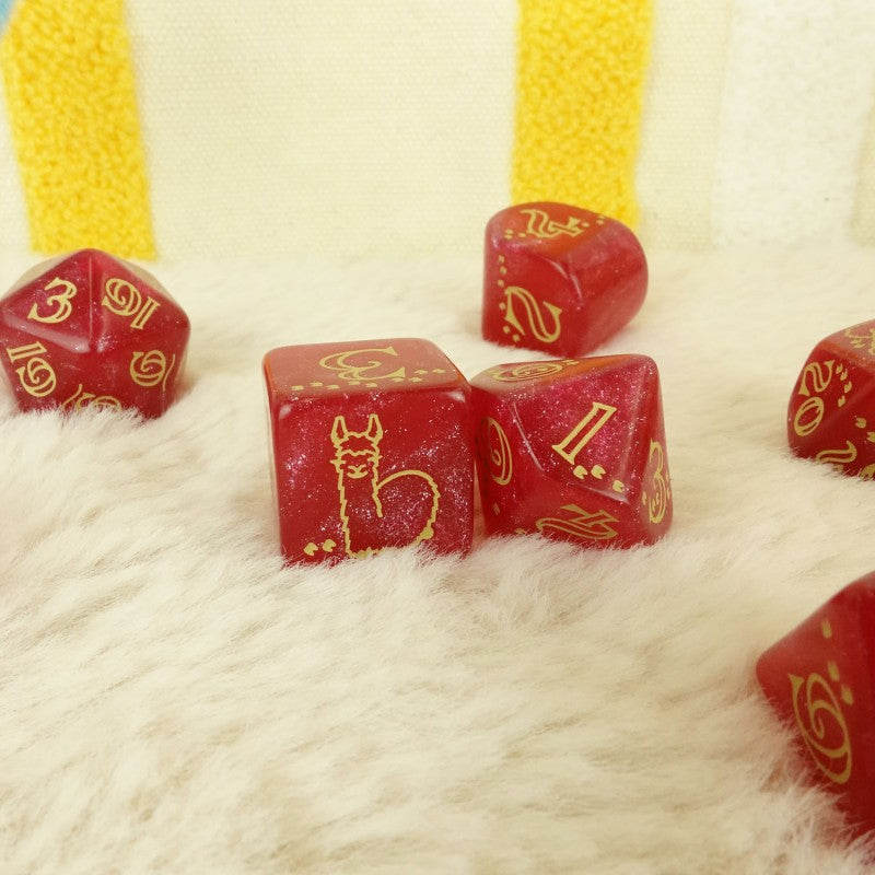 Llama Dice Set: Puffy (Preorder)