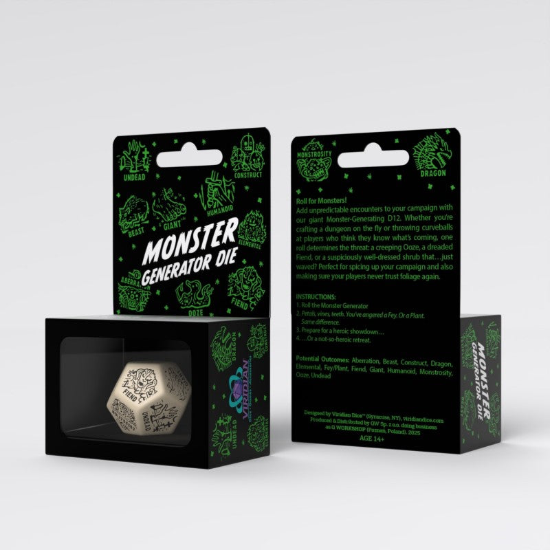 Monster Generator Die: Beige&Black (Preorder)