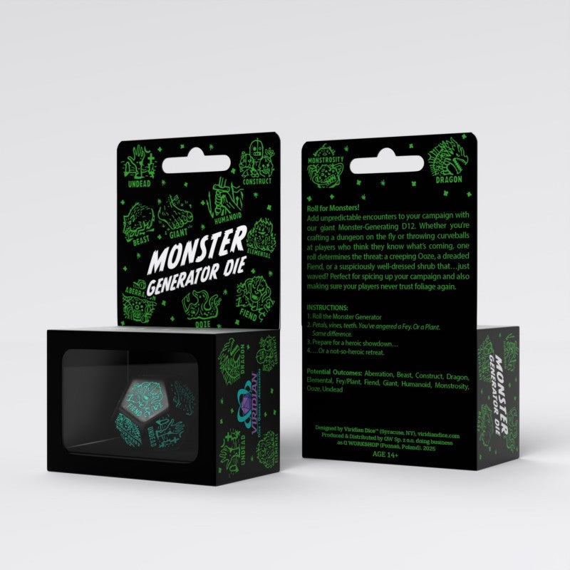 Monster Generator Die: Black&Turquise (Preorder)
