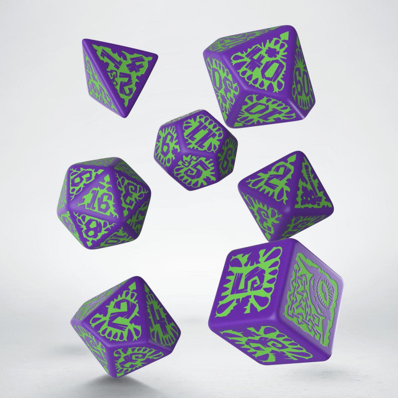 Pathfinder Goblin Purple & green Dice Set (Preorder)