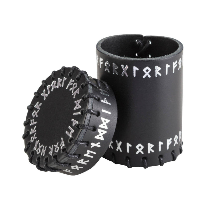 Runic Black Leather Dice Cup (Preorder)