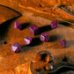 Runic Shimmering black with magenta Dice Set (Preorder)