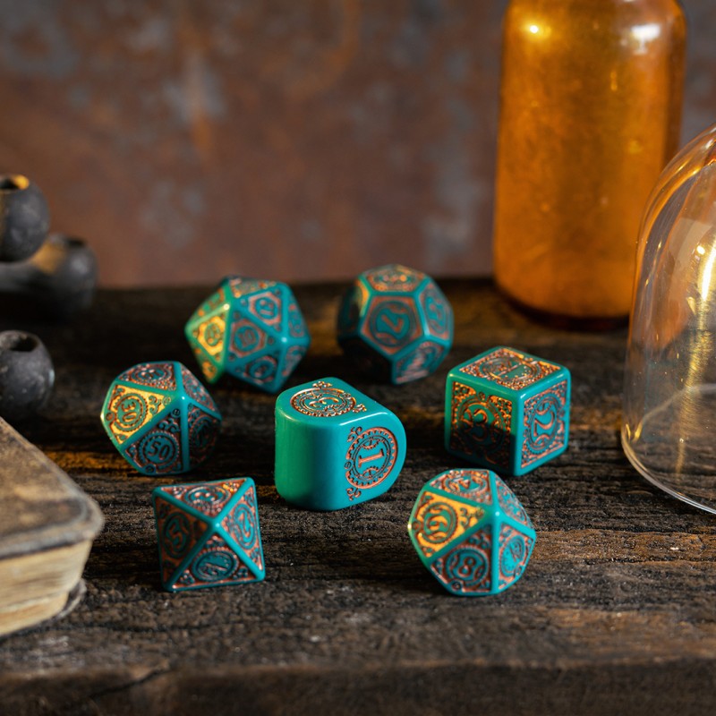 Steampunk Clockwork: Nautical Apparatus Modern Dice Set (Preorder)