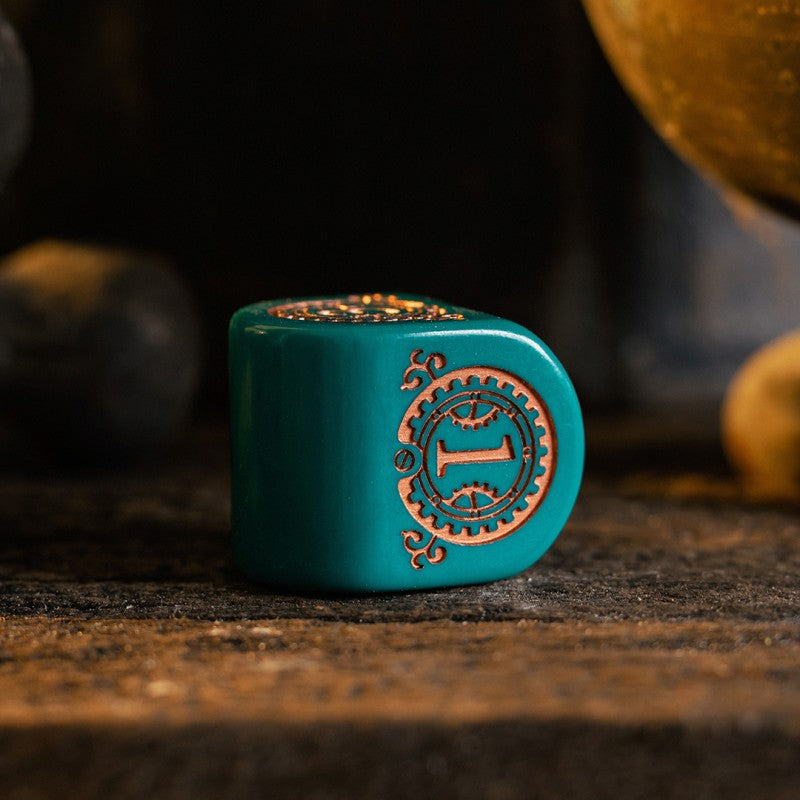 Steampunk Clockwork: Nautical Apparatus Modern Dice Set (Preorder)
