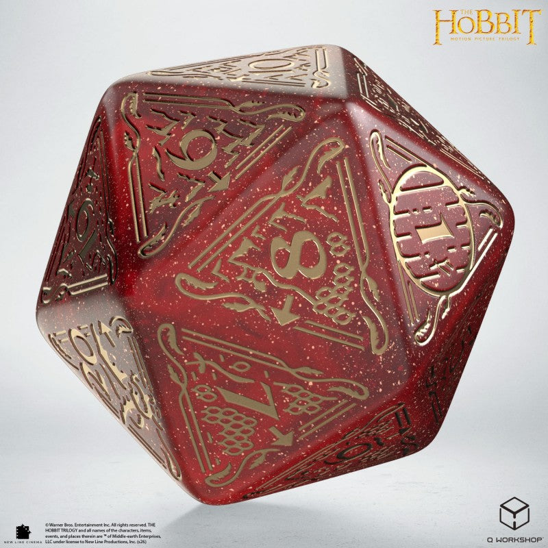 The Hobbit Spindown D20 - Ember TCG Jumbo Die (Preorder)