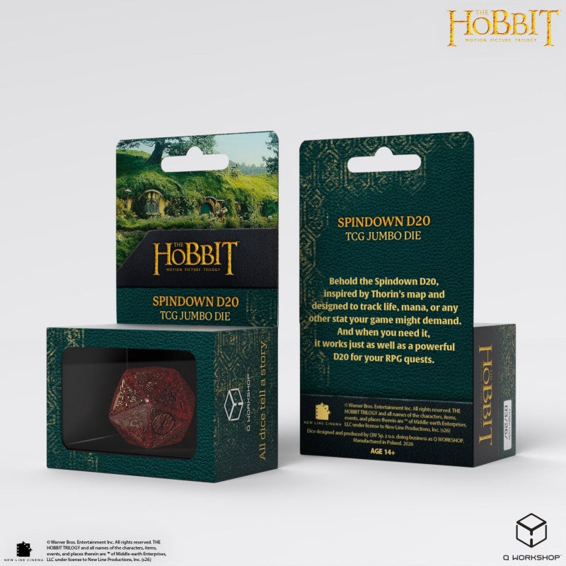 The Hobbit Spindown D20 - Ember TCG Jumbo Die (Preorder)
