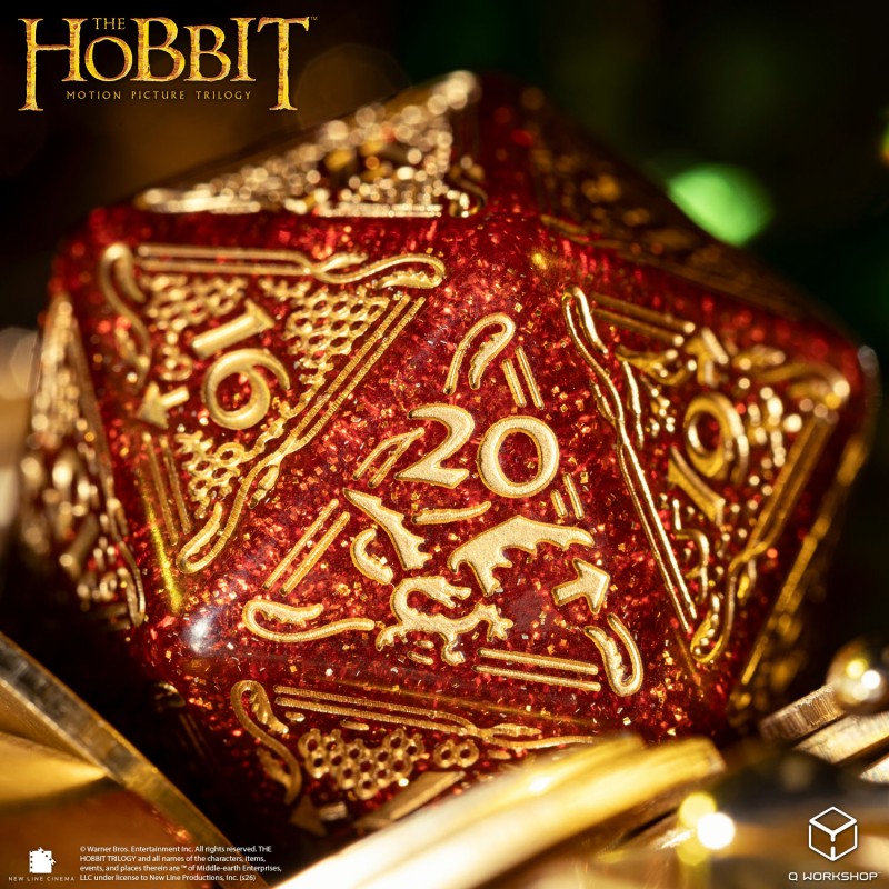 The Hobbit Spindown D20 - Ember TCG Jumbo Die (Preorder)