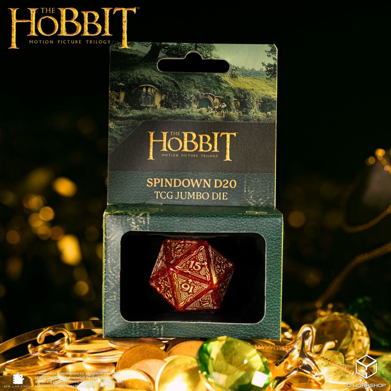 The Hobbit Spindown D20 - Ember TCG Jumbo Die (Preorder)