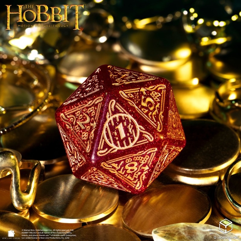 The Hobbit Spindown D20 - Ember TCG Jumbo Die (Preorder)