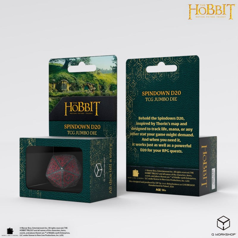 The Hobbit Spindown D20 - Lunaris TCG Jumbo Die (Preorder)