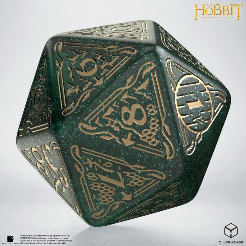 The Hobbit Spindown D20 - Verdant TCG Jumbo Die (Preorder)