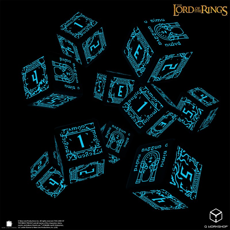 The Lord of the Rings: Moria 10xD6 Glow in the dark Dice Set (Preorder)
