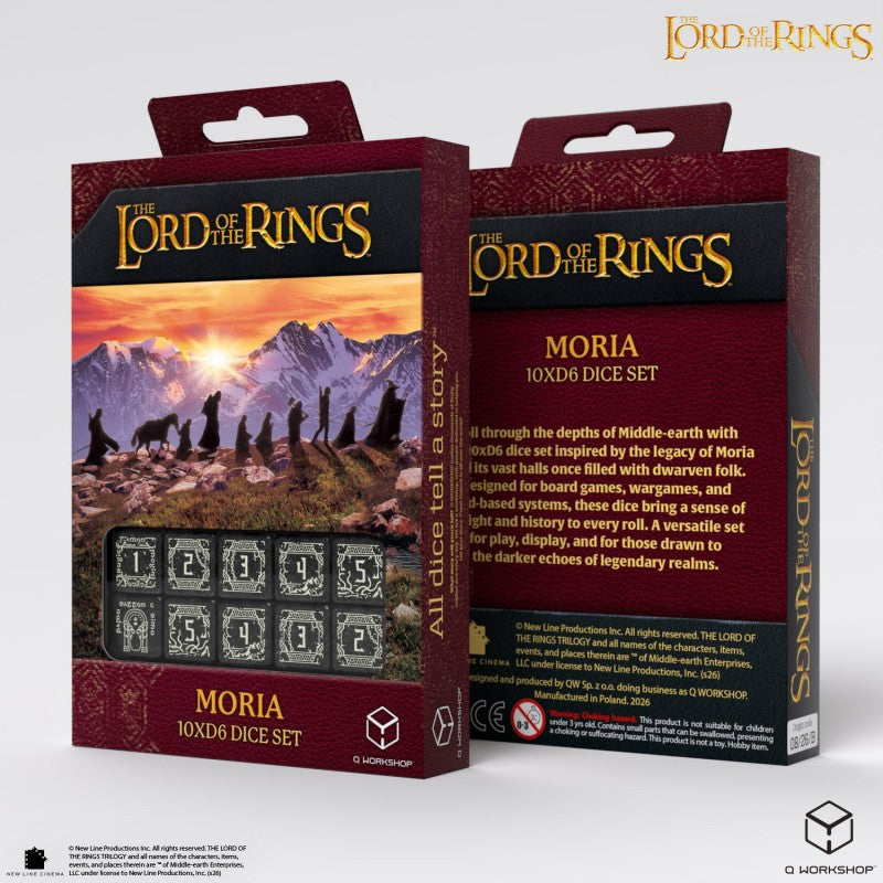 The Lord of the Rings: Moria 10xD6 Glow in the dark Dice Set (Preorder)