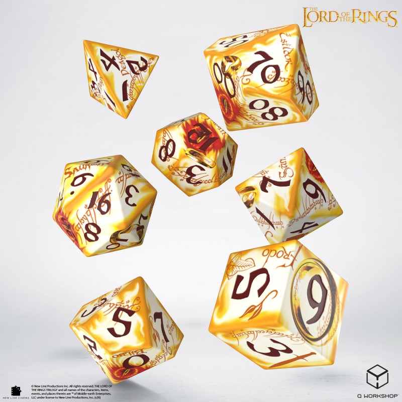 The Lord of the Rings: Ring-bearers – Full Art Dice® Set - Whitefire Radiance (Preorder)