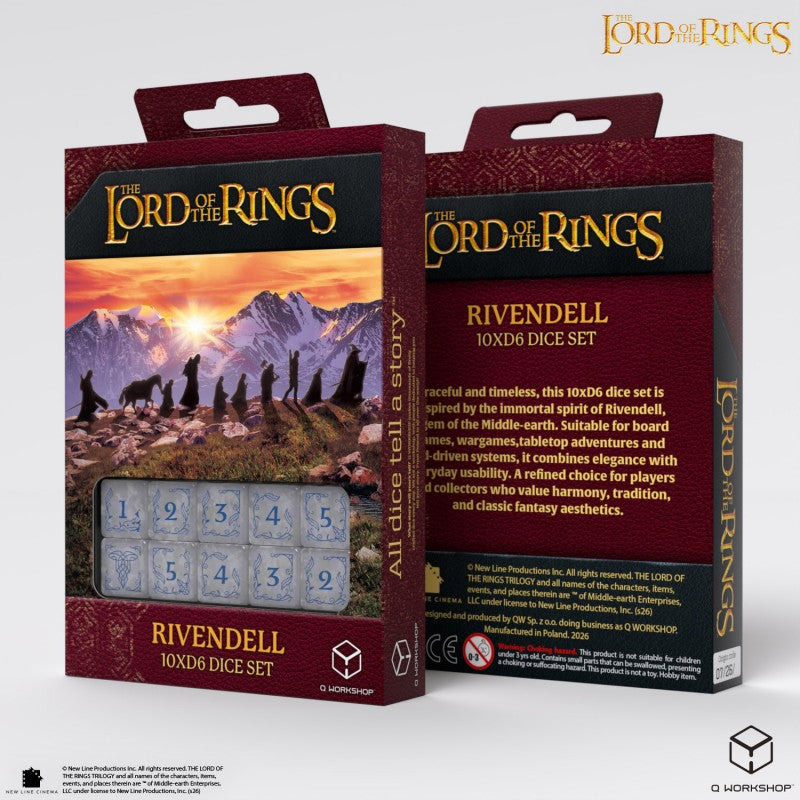 The Lord of the Rings: Rivendell 10xD6 Dice Set - Stone (Preorder)
