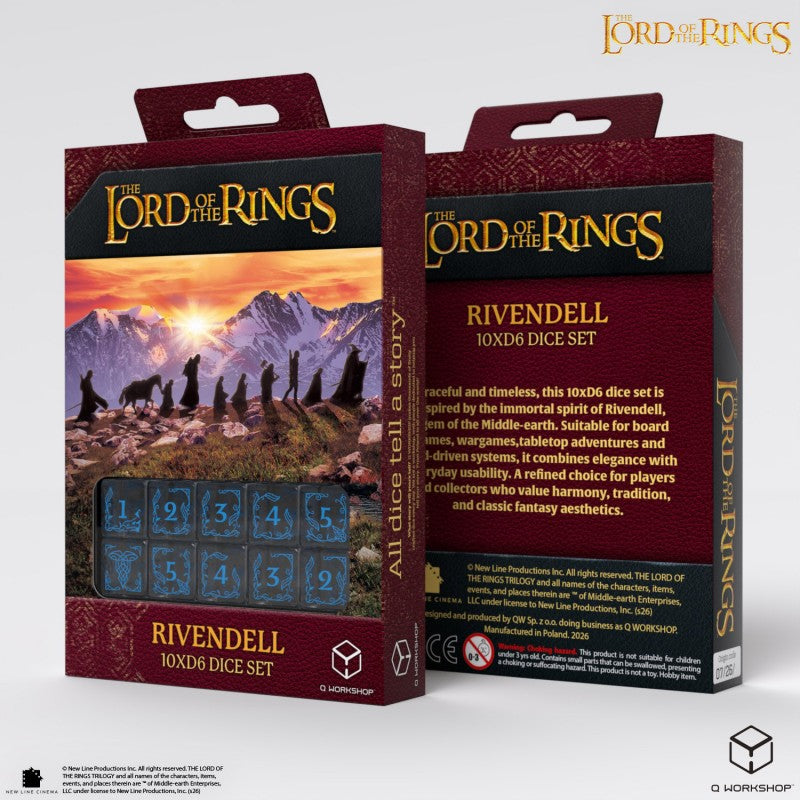 The Lord of the Rings: Rivendell 10xD6 Dice Set - Water (Preorder)