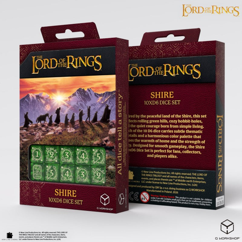 The Lord of the Rings: Shire 10xD6 Dice Set (Preorder)