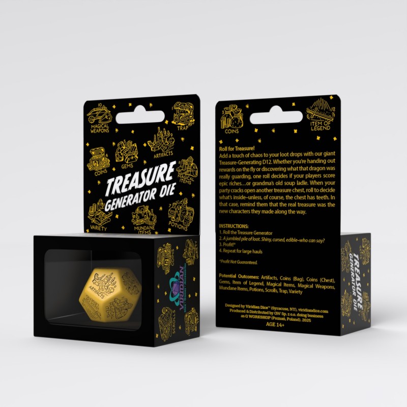 Treasure Generator Die: Yellow&Black (Preorder)