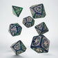 Tribal Dice Set: Blue-green & Beige (Preorder)